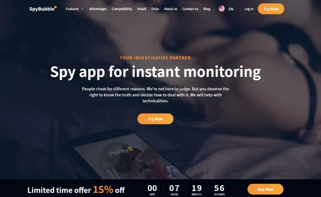 SpyBubble monitoring app