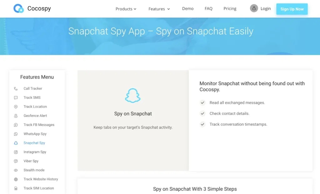 CocoSpy Snapchat tracker